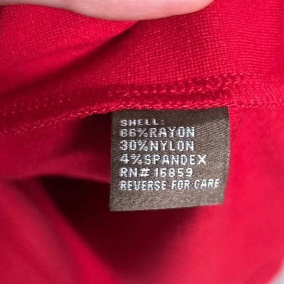 J McLaughlin Dress M Red Sheath Stretch‎ Career Nautical Preppy Classic Office - Picture 6 of 7